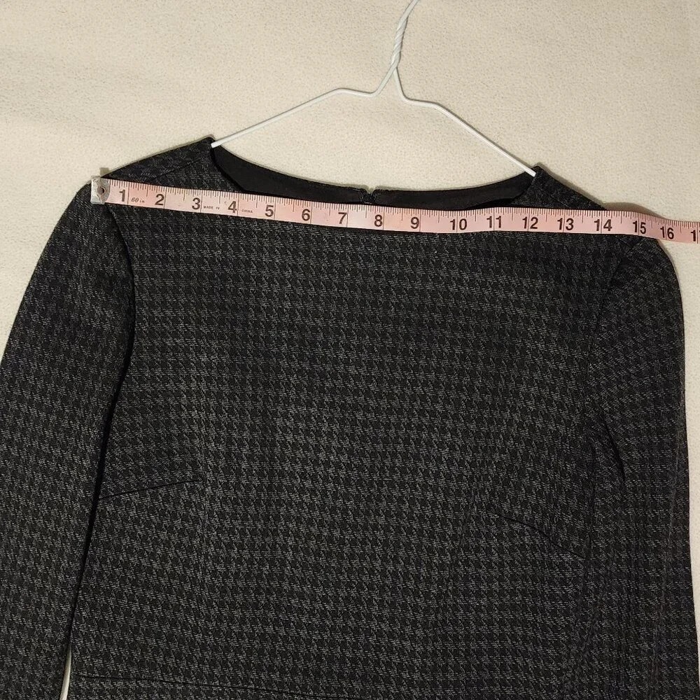 Theory Houndstooth Knit Dress Long Sleeve Career Casual Mini Size Unknown - Picture 8 of 12